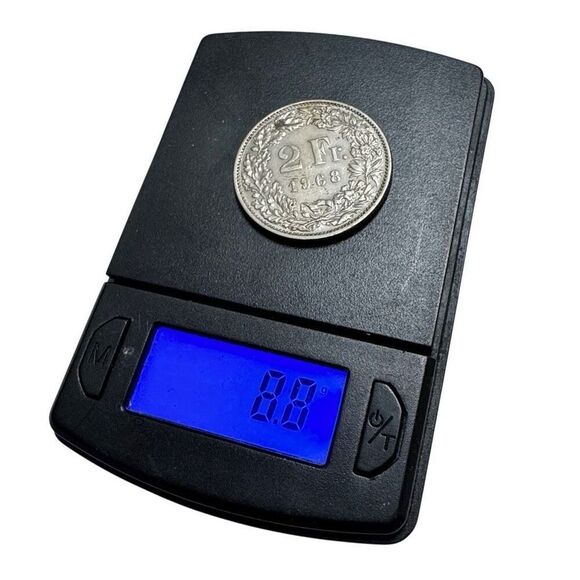 2 Francs Helvetia standing; copper-nickel Switzerland 1968 Coin KM# 21a - Picture 3 of 5